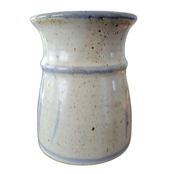 Vintage Korn Pottery Studio Speckled Stoneware Ceramic Vase - Picture 2 of 9